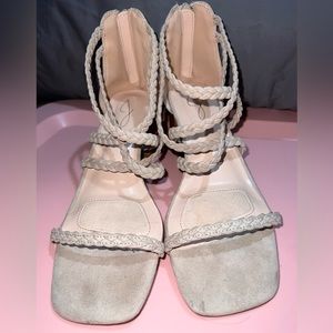 Joie Braided Strap Heeled Sandals - 7.5